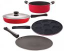 Nirlon Non-Stick Aluminium BPA Free Non-Toxic 4 Piece Kitchenware Combo Set...