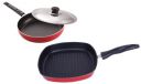 Nirlon Non Stick Aluminium Heat Resistance Cookware Set of 2 Pieces...