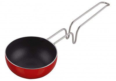 Nirlon Non-Stick Aluminium Vagariya/Tadka Pan -11CM- RED