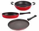 Nirlon Non Stick Coating AluminumGas & stovetops Friendly 3 Piece ...
