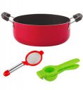 Nirlon Non-Stick Gas Comaptible Odor Free 3 Piece Kitchenware Combo Item Set...