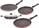 Nirlon Non-Stick Kitchenware Kitchen Cooking Essential Combo Set, (FT12_CT_APPAM_FT11)...