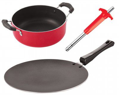 Nirlon Non-Stick Scratch Resistance 3 Piece Combo Kitchenware Gift Set