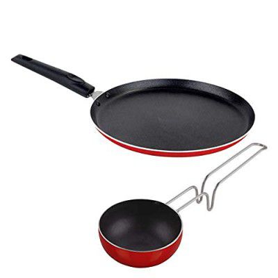 NIRLON Nonstick 3 Layer Non-Stick Combo cookware Set Vagharia -11cm & Flat Tawa 27.5 cm