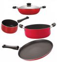 Nirlon Odor Free 3 Layer Non Stick Coating Cookware Gift Item Set of 4 Pieces with Bakelite Handle(FT13_DKD(M)_SP(B)_CS24)...