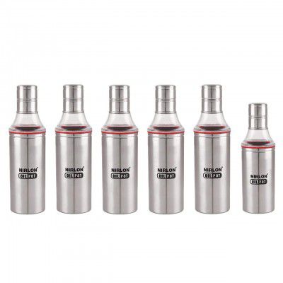 NIRLON Oil STROAGE Container Pack of 06,USE for Kitchen Best Sale Combo