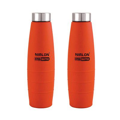 NIRLON ORANGE COLOUR BEST STAINLESS STEEL COMBO,PACK OF 02, 1000ML