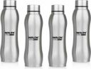 NIRLON Ozone Single Wall Water /Fridge Refrigerator 1000 ml Bottle  (Pack of 4, Silver, Steel)...