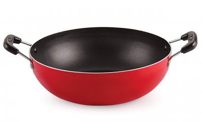 Nirlon Pfoa Free Non-Stick Coated Alumnium Kadhai/Kadai/Wok 24cm - 2 LTR |3mm Classic_KD_13