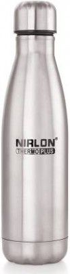 NIRLON SS Double Walled Plain, Thermosteel 24 Hours Hot and Cold Water 500 ml Bottle  (Pack of 1, Steel/Chrome, Steel)