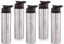 NIRLON Stainless Steel Single Wall Water Bottle, 900 ML, Set of 5 (FB_Eco Sipper)...