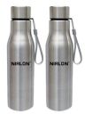 NIRLON Stainless Steel Single Wall Water Bottle With String/ Fridge Refrigerator Bottle/ Leak Proof/ Office Bottle/ School Bottle, 1000 Ml, Set Of 1 (Fb_Josh), 1000 Milliliter...