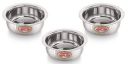NIRLON Stainless Steel Solid Curve Shaped Bowl Set/Wati/Katori Set of 3, 150ml...