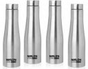 NIRLON TallBell Single Wall Water 1000 ml Bottle (Pack of 4, Silver, Steel)...