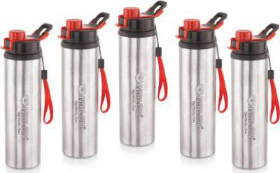 NIRLON Tranzy Sipper Stainless Steel Single Wall Water Bottle 900 ml Bottle Pack of 5 