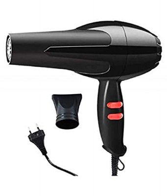 Nirvani Men and Women's Professional Stylish Hair Dryer with 2 Speed and 2 Heat Setting, 1 Concentrator Nozzle and Hanging Loop (2888, 1500 Watts, Black)