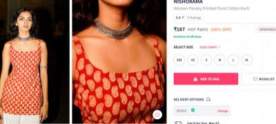 NISHORAMA Women Paisley Printed Pure Cotton Kurti