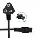 NISHTECH 3 Pin Laptop Power Cable Universal Replacement for Laptop Charger Adapter Power Cord for Laptop - (1.5M, Black)...