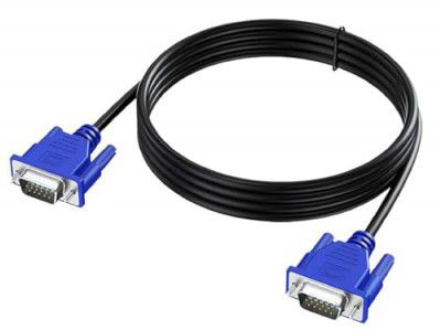 NISHTECH Male to Male VGA Cable 1.5 Meter, Support Monitor/PC/LCD/LED, Plasma, Projector, TFT (Blue)