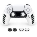 NiTHO Gaming Kit for PS5 Dualsense Controller, Customizing Anti-Slip Protective Cover Grip Handle - White...
