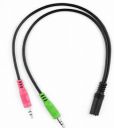 Nitho SOUND ADAPTER Y-SPLIT (2M 1F) Gaming Adapter (Black, For PC)...