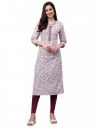 Nityanta Fab Womens Printed Weaving Cotton Kurti (NFKRT12_Maroon)...