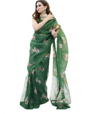 Nityanta Fab Womens Silk Printed Orgenza Saree (NF_ORGENGA 14_Multicolour)
