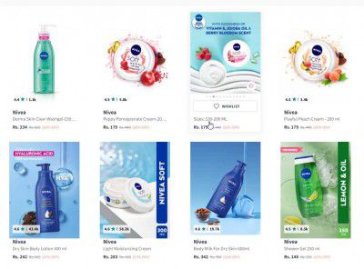 Myntra : Upto 55% Off Nivea Beauty Product