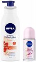 NIVEA Body Lotion, Extra Whitening Cell Repair SPF 15, For All Skin Types, 400ml And NIVEA Deodorant Roll On, Pearl & Beauty, 50ml...