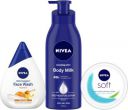 NIVEA Body Lotion, Nourishing Body Milk 400 ml, Milk Delights Honey, Facewash 100 ml and Soft Light Moisturizer, Non Sticky Cream, 50 ml  (3 Items in the set)...