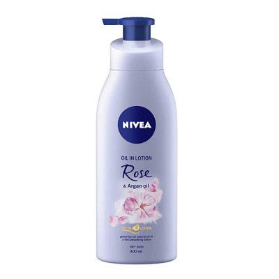 NIVEA Body Lotion Oil in Lotion Rose & Argan Oil For Dry Skin - 400ml