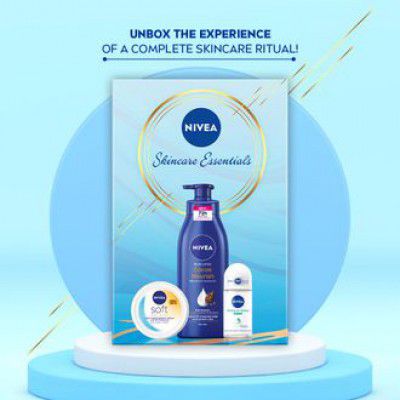 NIVEA Combo with Moisturizer Body Lotion, Soft Face Cream with SPF, Deo Roll for Women (650 ml)