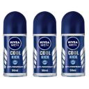Nivea Cool Kick Deodorant Roll On for Men, 50ml, Pack of 3...