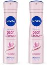 NIVEA Deo Spray Pearl and Beauty, 200ml, Pack of 2 Deodorant Spray - For Women (200 ml, Pack of 2)...