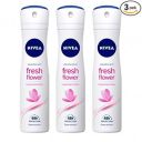 Nivea Deodorant, Fresh Flower for Women 150ml (Pack of 3)...