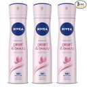 Nivea Deodorant Pearl and Beauty for Women 150ml (Pack of 3)...