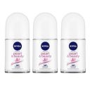 Nivea Deodorant Roll On for Men, Pearl & Beauty - 50ml (Pack of 3)...
