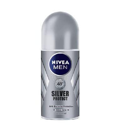 Nivea Deodorant Roll On, Silver Protect for Men 50ml