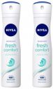 Nivea Female Deodorant Spray, Fresh Comfort, Long Lasting Freshness & 48H Protection, 150Ml (Pack Of 2)...