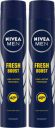 NIVEA Fresh Boost Body Spray - For Men (400 ml, Pack of 2)...