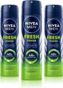 NIVEA Fresh Power Deo Spray, 48h Derma Odour Protection, Spice Body Spray - For Men  (450 g, Pack of 3)...