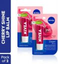 NIVEA Fruity Shine Lip Balm Cherry | (Pack of: 2, 9.6 g)...
