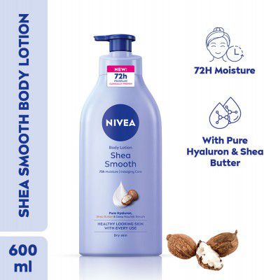 NIVEA Lotion Shea Smooth, Moisturizer Lotion with Deep Nourish Serum, Shea Butter (600 ml)