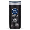 NIVEA Men Body Wash, Active Clean with Active Charcoal, Shower Gel for Body, Face & Hair, 250 ml...