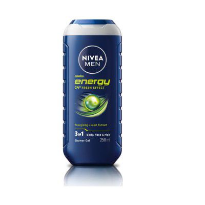 NIVEA Men Body Wash, Energy with Mint Extracts, Shower Gel - 250 ml