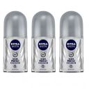 NIVEA MEN Deodorant Roll On, Silver Protect, 50ml (Pack of 3)...