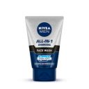 Nivea Men Face Wash, All In 1 Charcoal, To Detoxify & Refresh Skin With 10X Vitamin C Effect, For All Skin Types, 50 G...