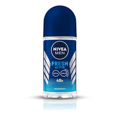 NIVEA MEN Fresh Active 50ml Deo Roll On | With Fresh Ocean Extracts