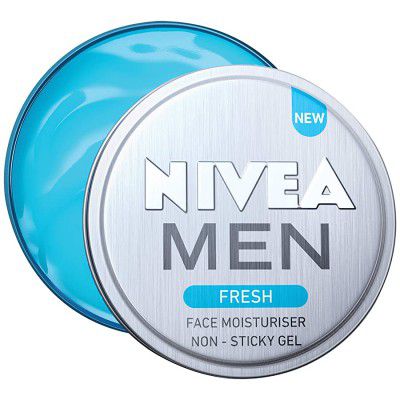 NIVEA Men Fresh Face Moisturizer Gel, Non-Sticky & Light Moisturization, 75ml