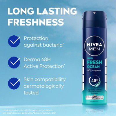 NIVEA Men Fresh Ocean Deodorant Spray, 150ml